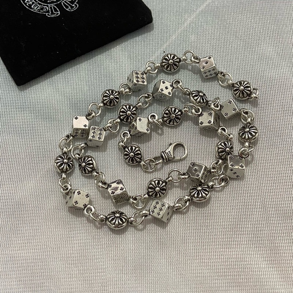 Chrome Hearts Sterling Silver Men's Dice Necklace - Picture 1 of 5